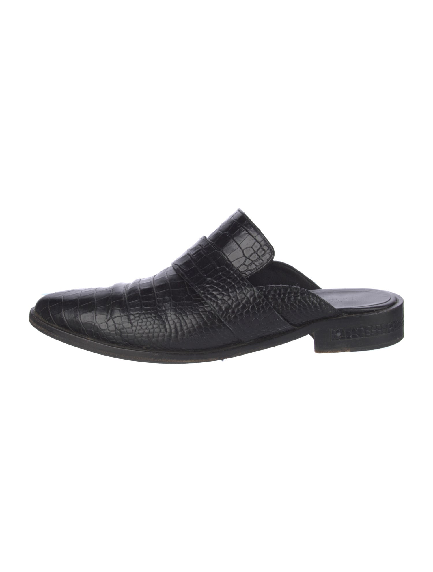 Freda Salvador Embossed Leather Mules