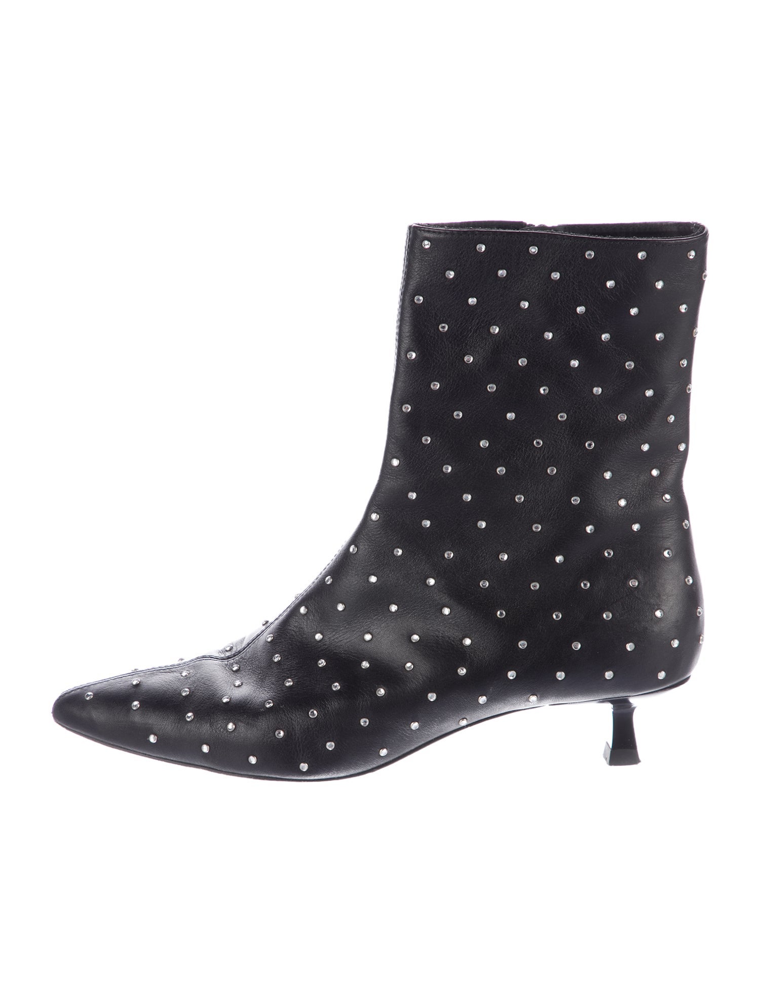 Freda Salvador Leather Polka Dot Print Boots