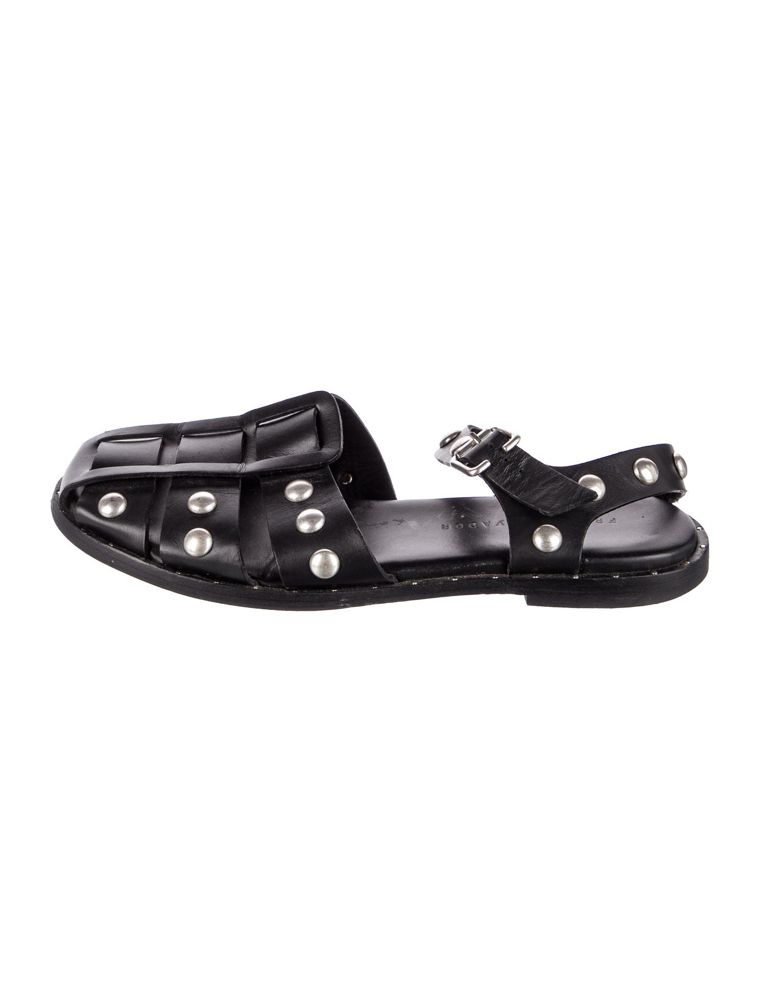 Freda Salvador Leather Studded Accents Slides