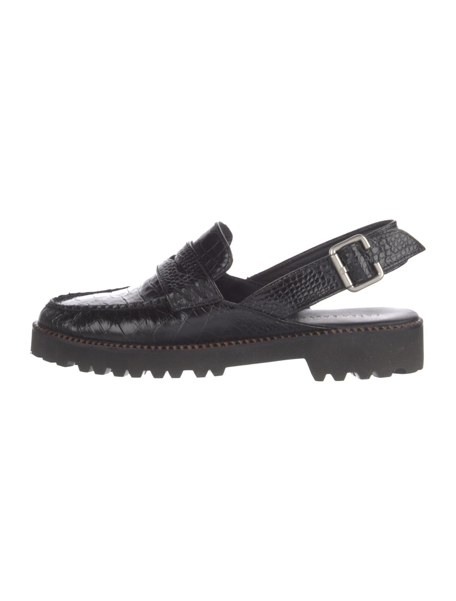 Freda Salvador Embossed Leather Cutout Accent Slingback Flats