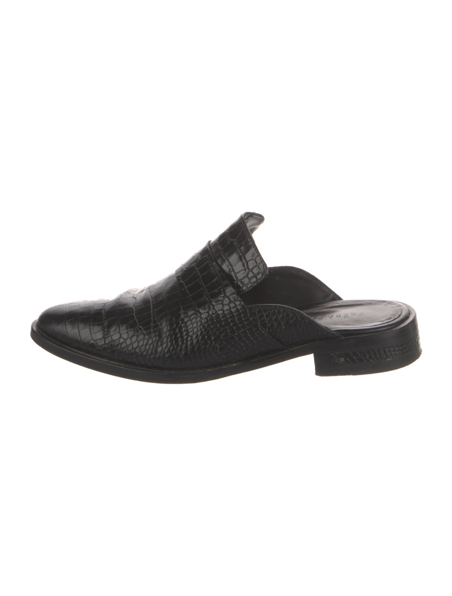 Freda Salvador Embossed Leather Mules