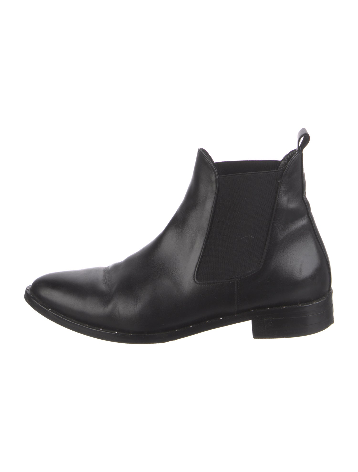 Freda Salvador Leather Studded Accents Chelsea Boots