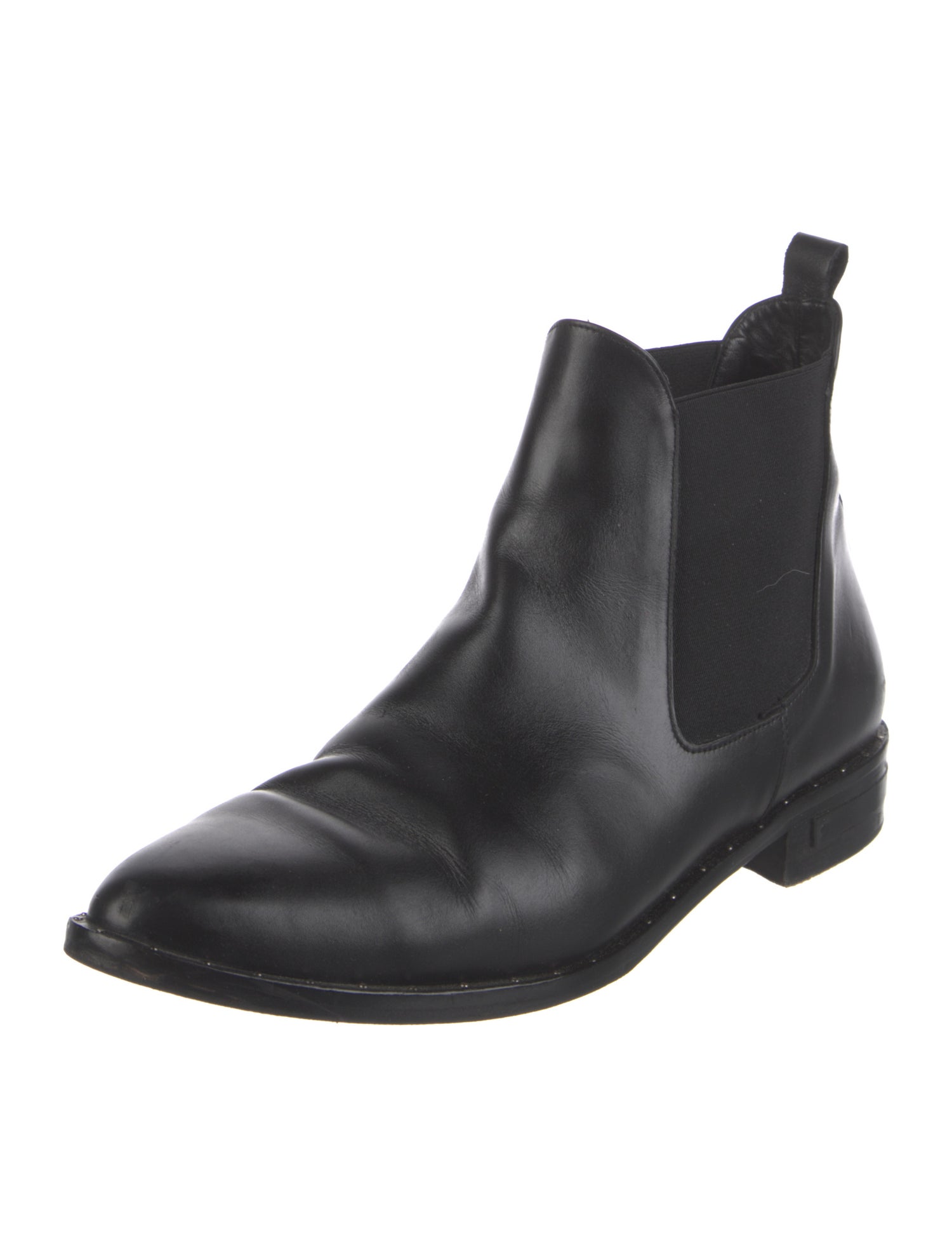 Freda Salvador Leather Studded Accents Chelsea Boots