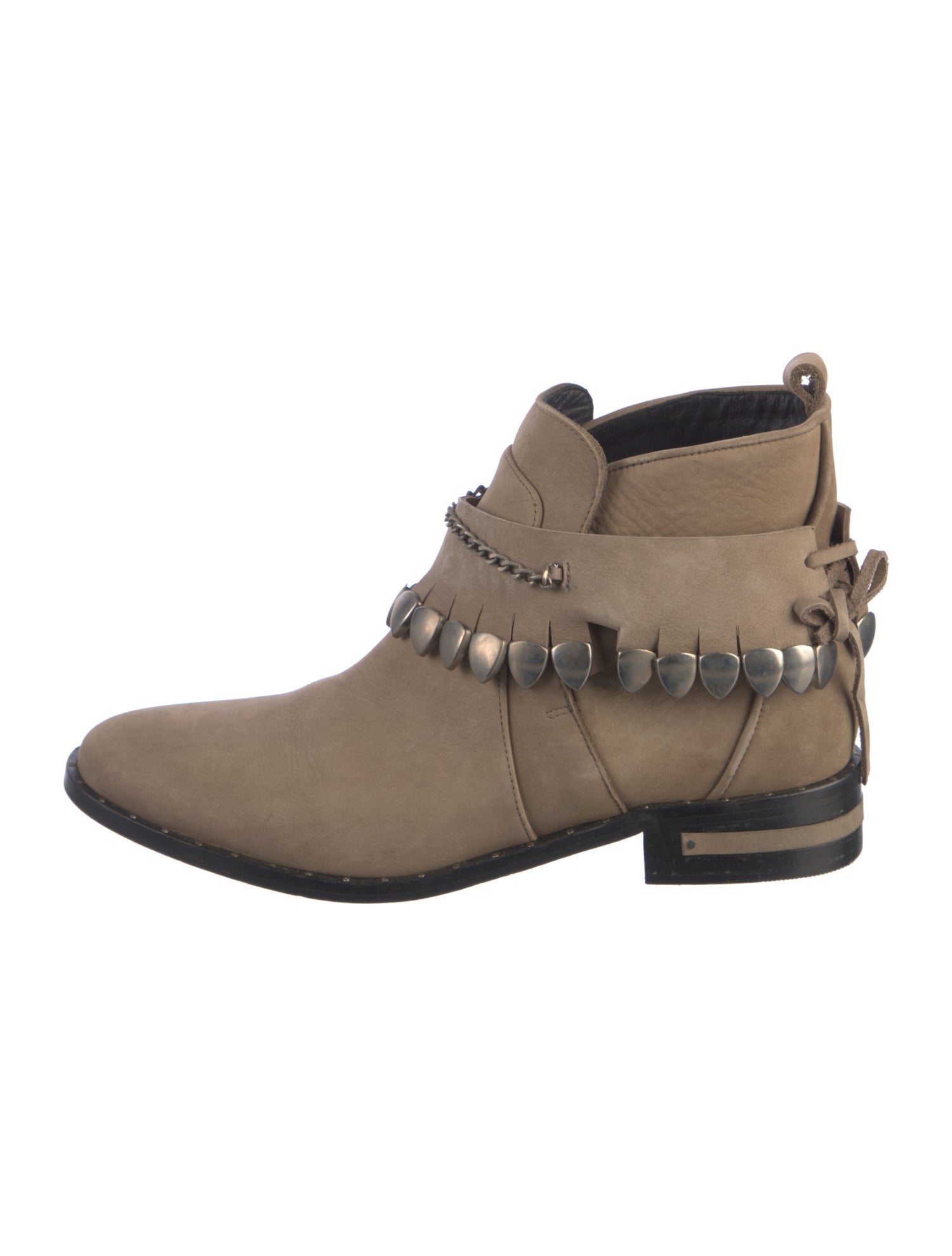 Freda Salvador Suede Chain-Link Accents Boots