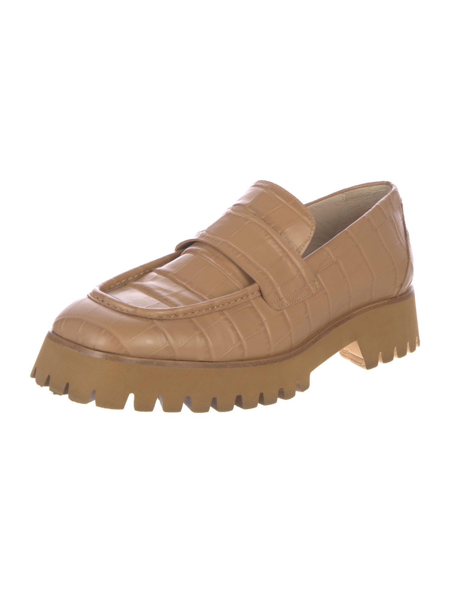Freda Salvador Embossed Leather Loafers