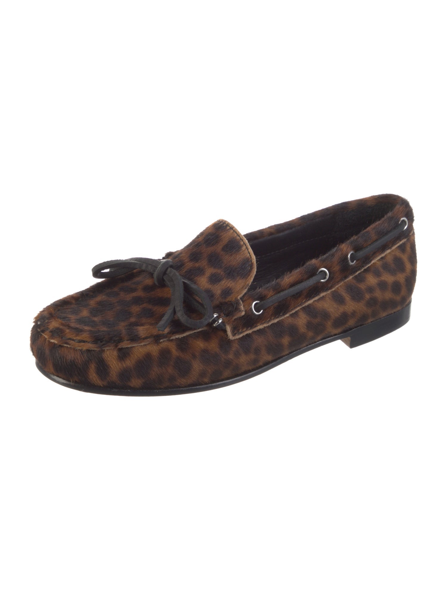 Freda Salvador Ponyhair Animal Print Loafers