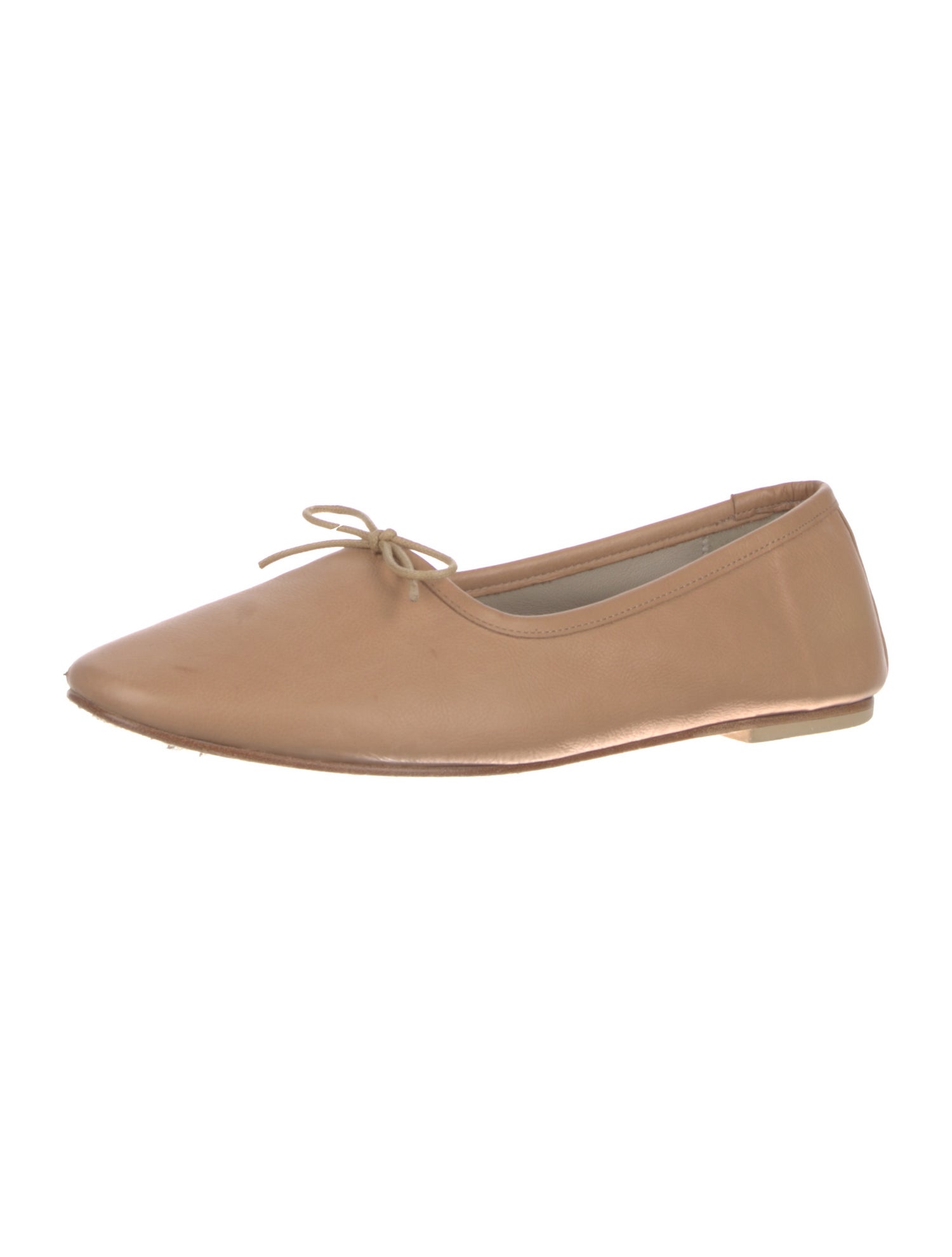 Freda Salvador Leather Bow Accents Ballet Flats