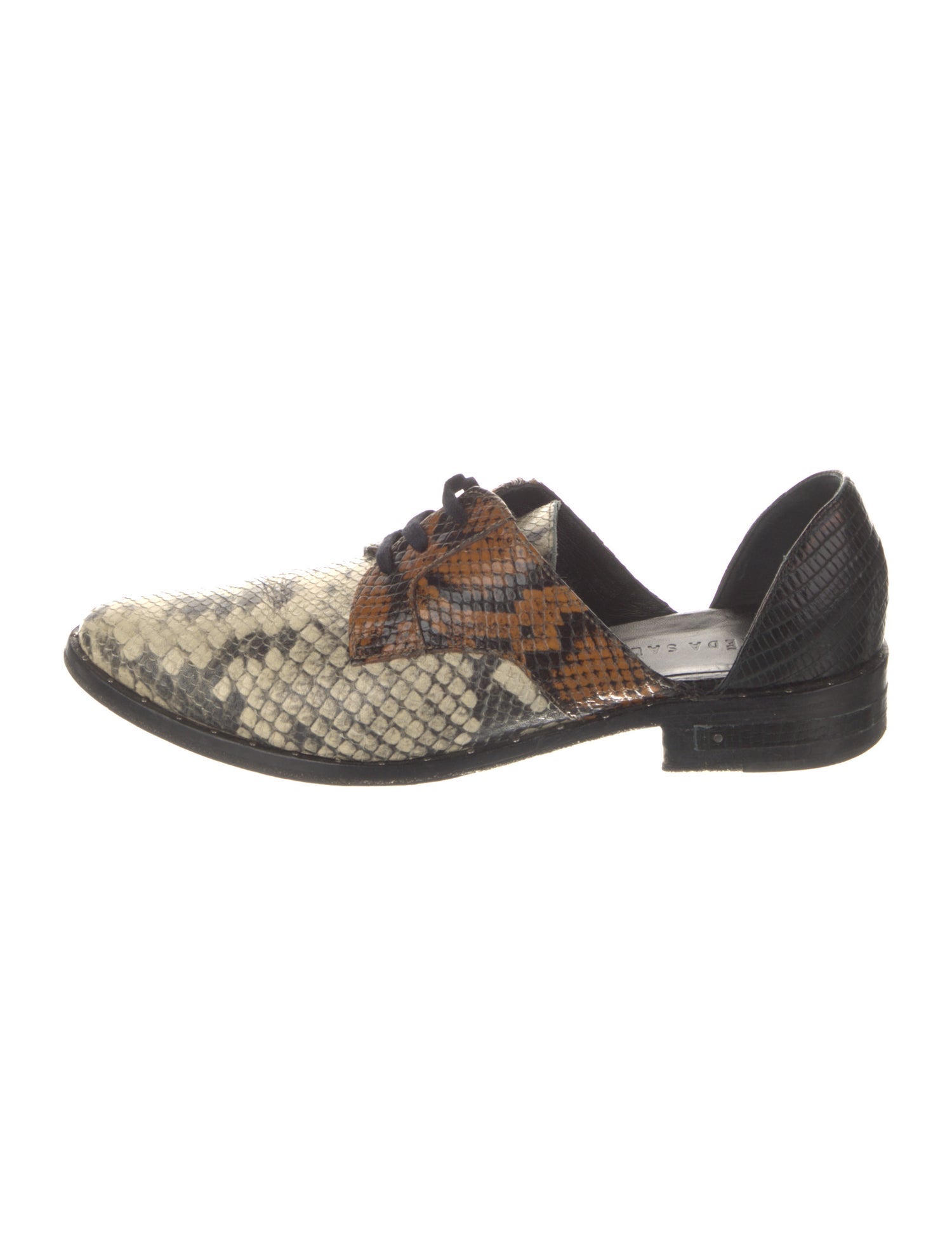 Freda Salvador Python Animal Print D'Orsay Flats