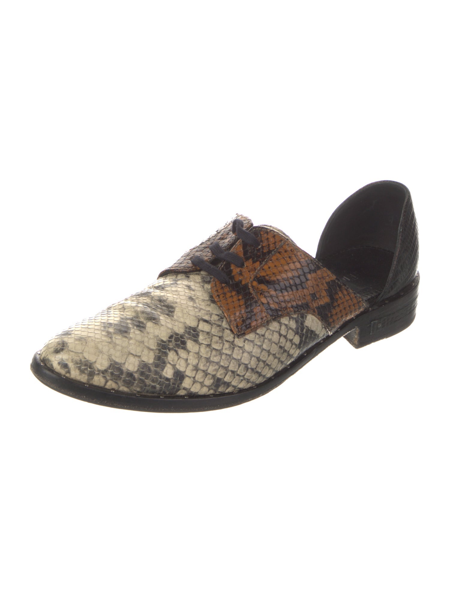 Freda Salvador Python Animal Print D'Orsay Flats