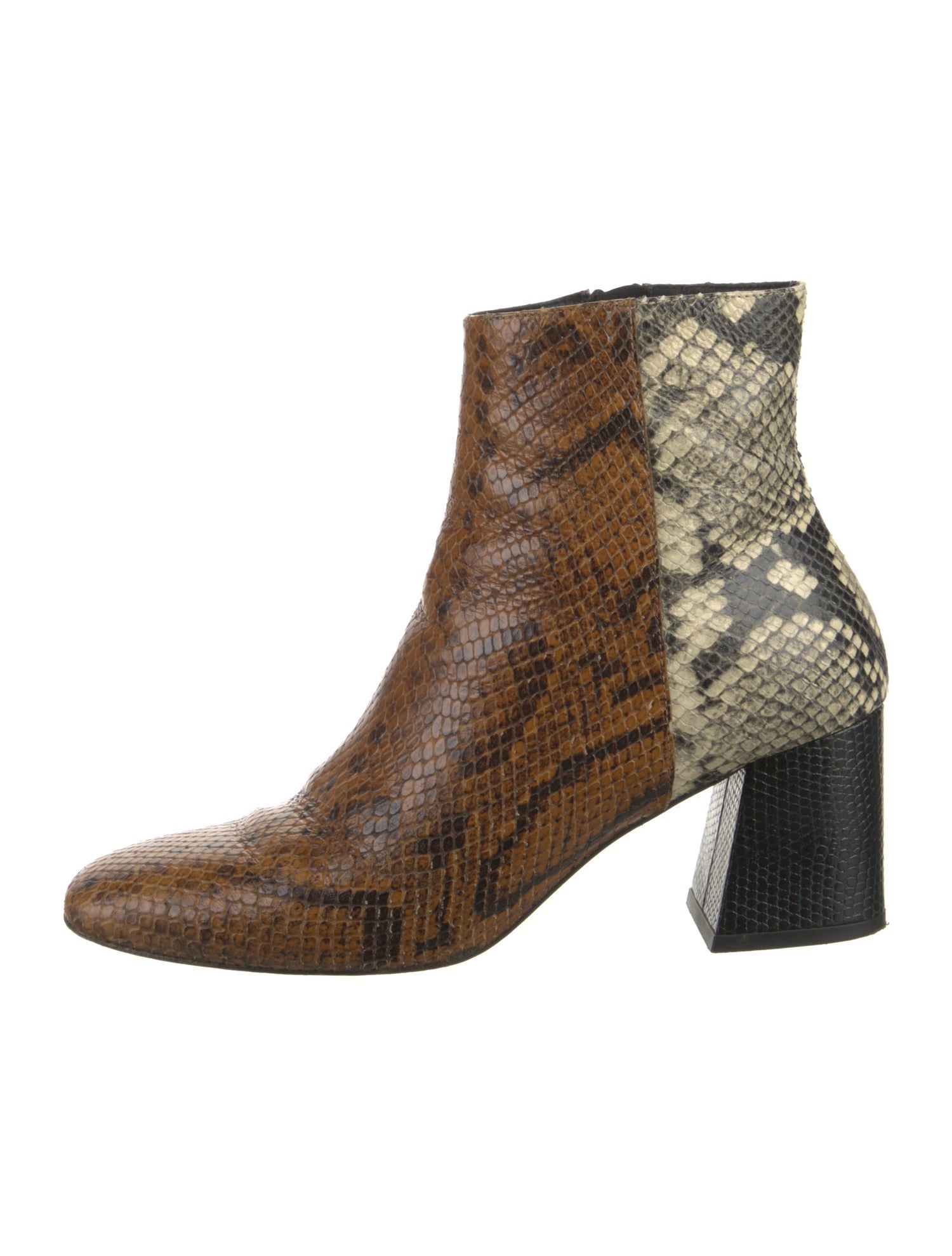 Freda Salvador Snakeskin Animal Print Boots