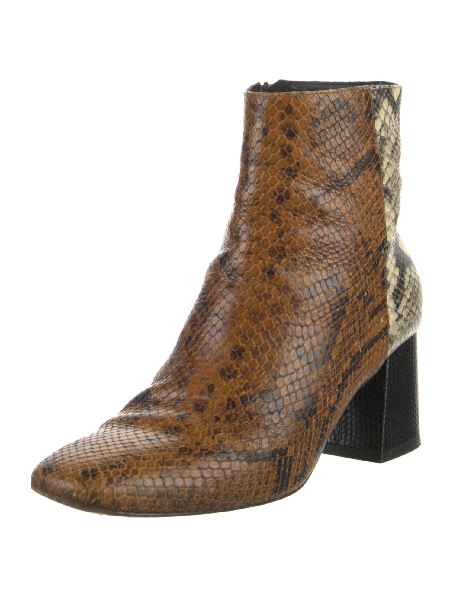 Freda Salvador Snakeskin Animal Print Boots