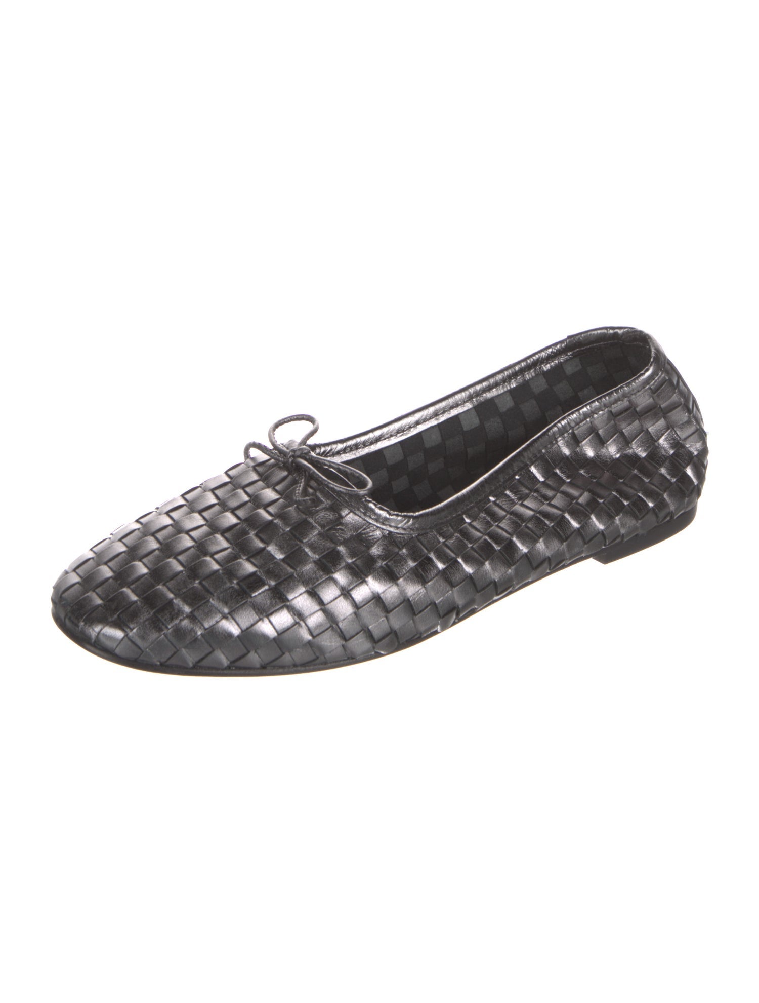 Freda Salvador Leather Bow Accents Ballet Flats