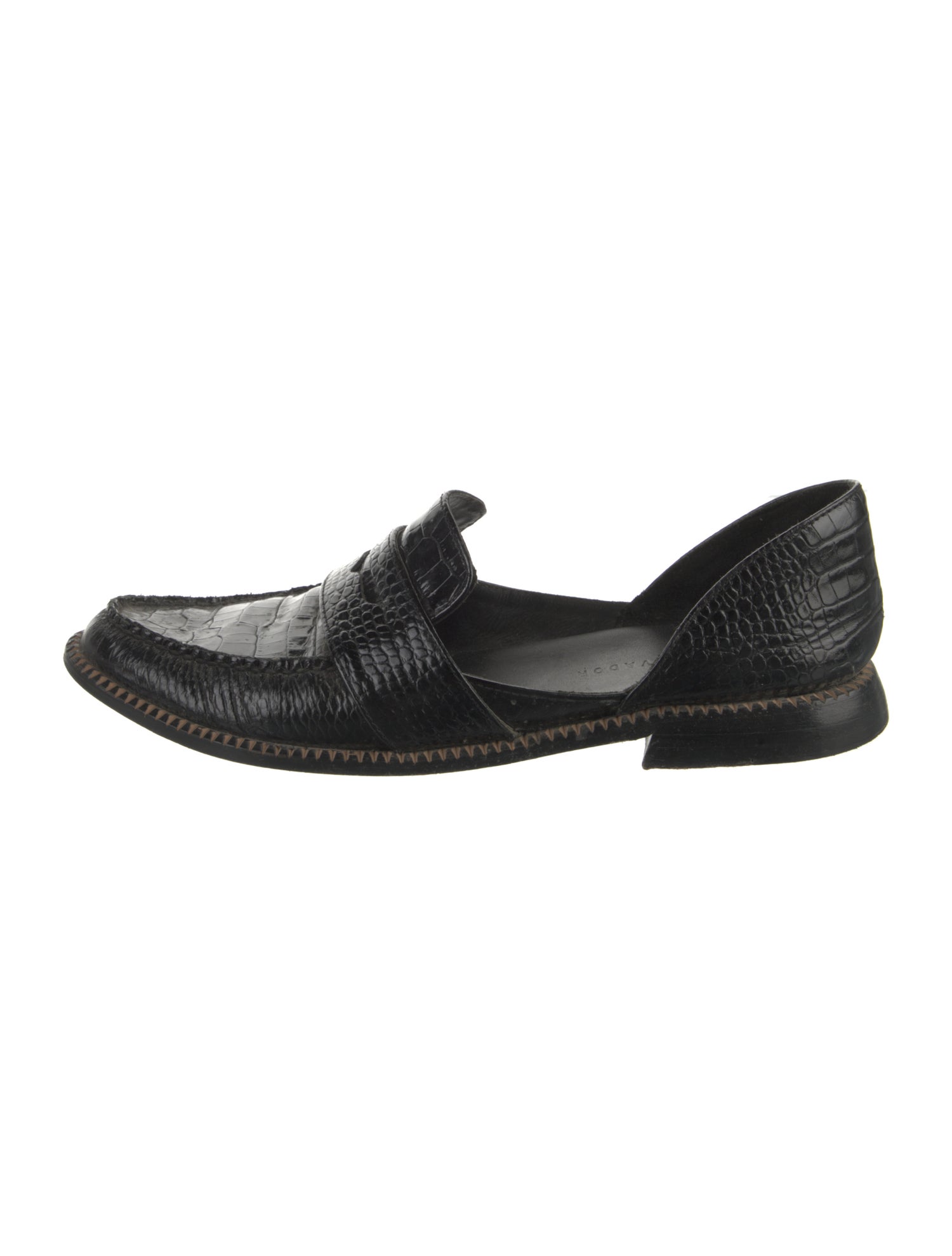 Freda Salvador Embossed Leather Dress Loafers