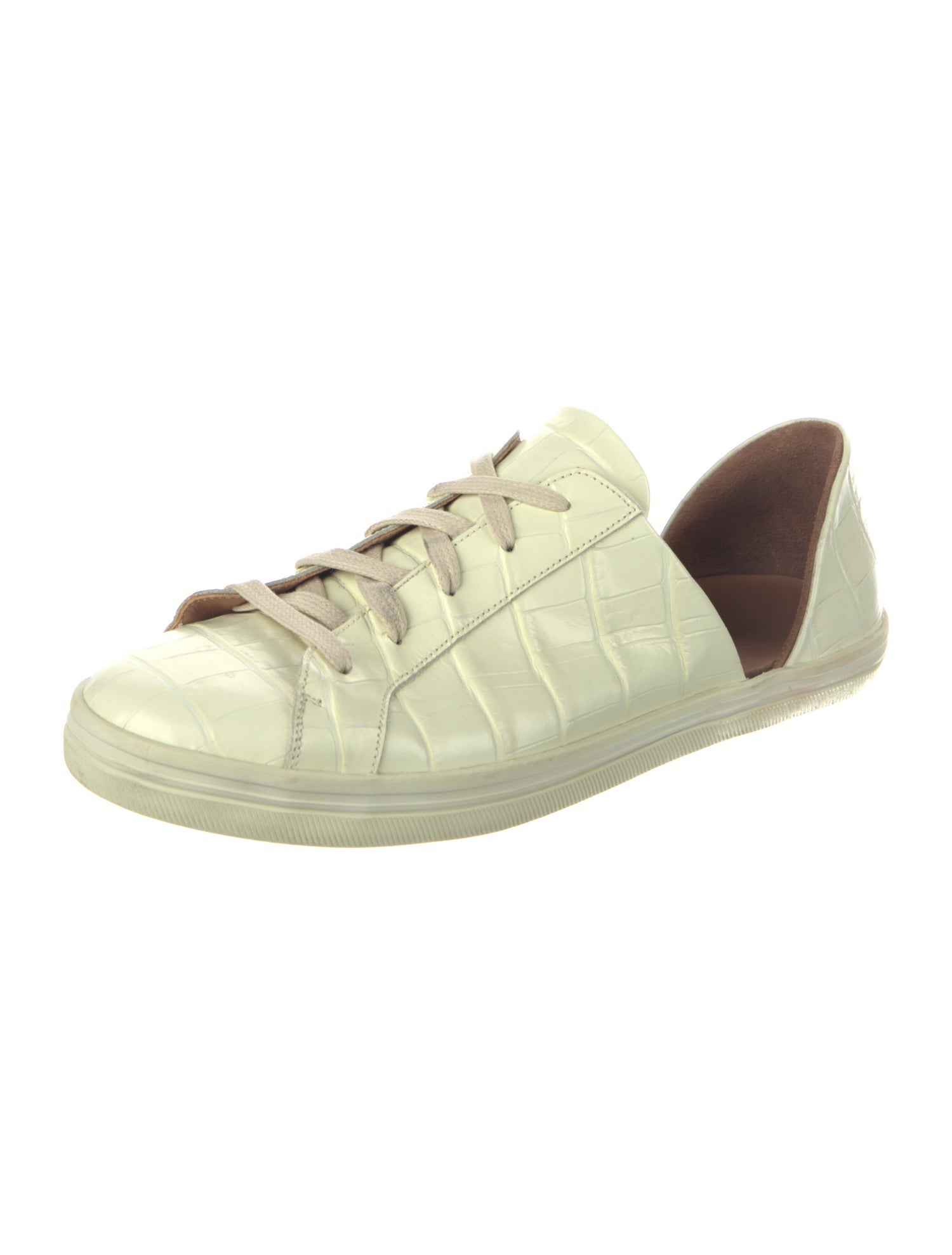 Freda Salvador Embossed Leather D'Orsay Flats