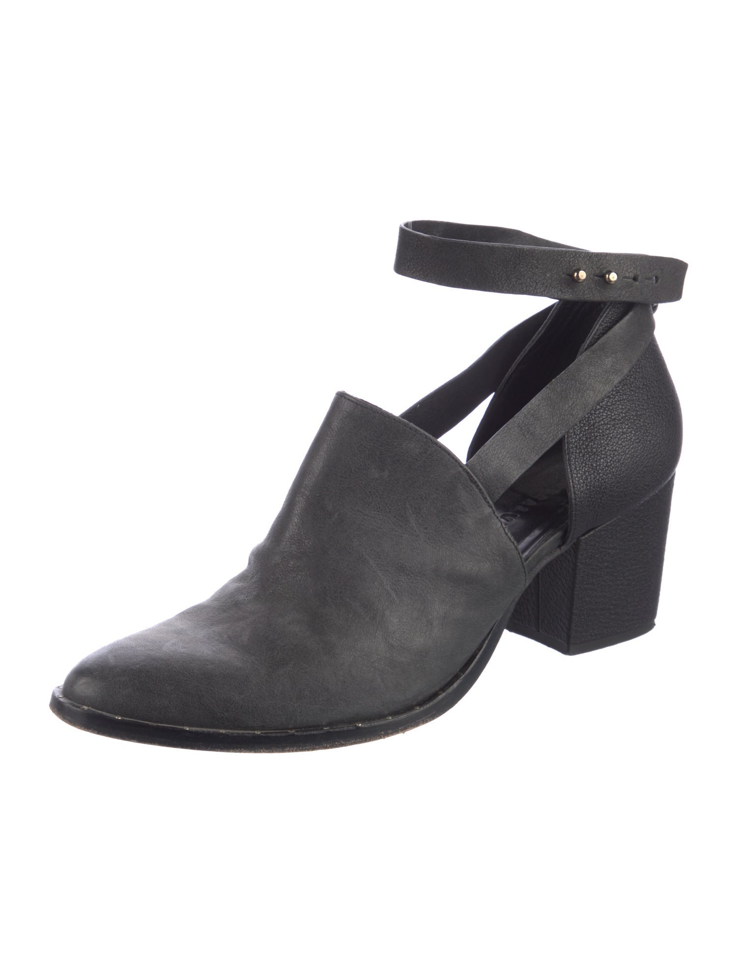 Freda Salvador Leather Studded Accents D'Orsay Pumps