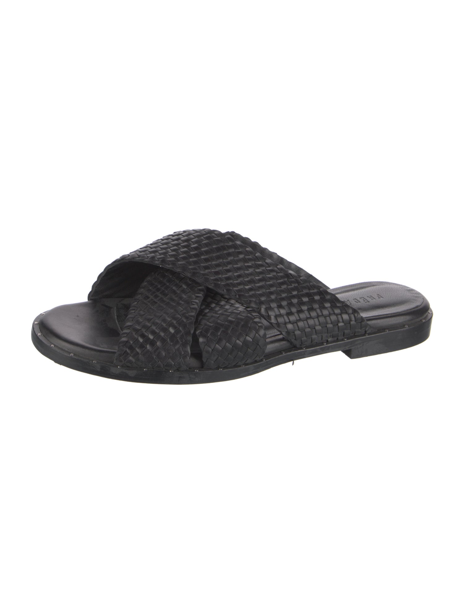 Freda Salvador Leather Studded Accents Slides
