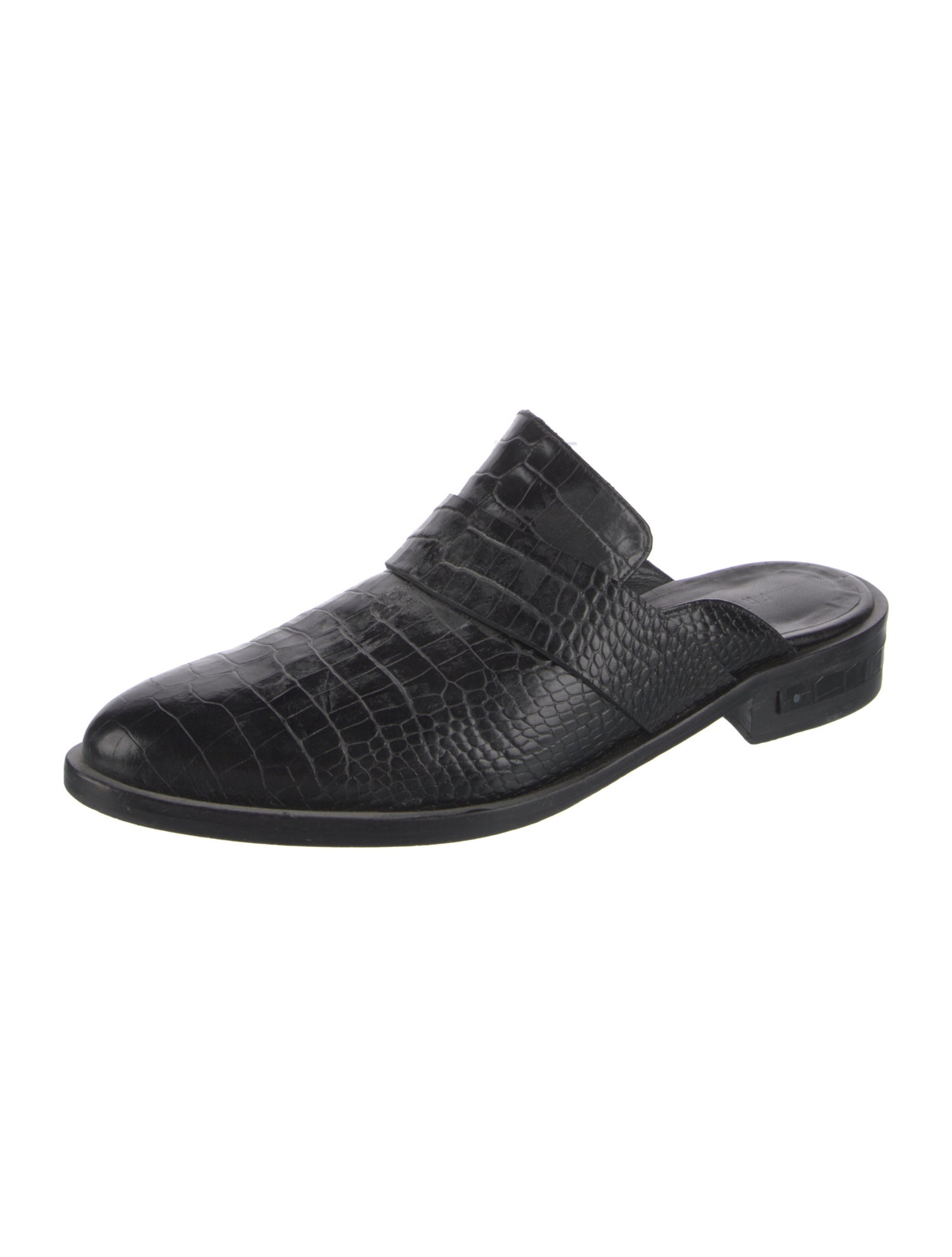 Freda Salvador Embossed Leather Mules