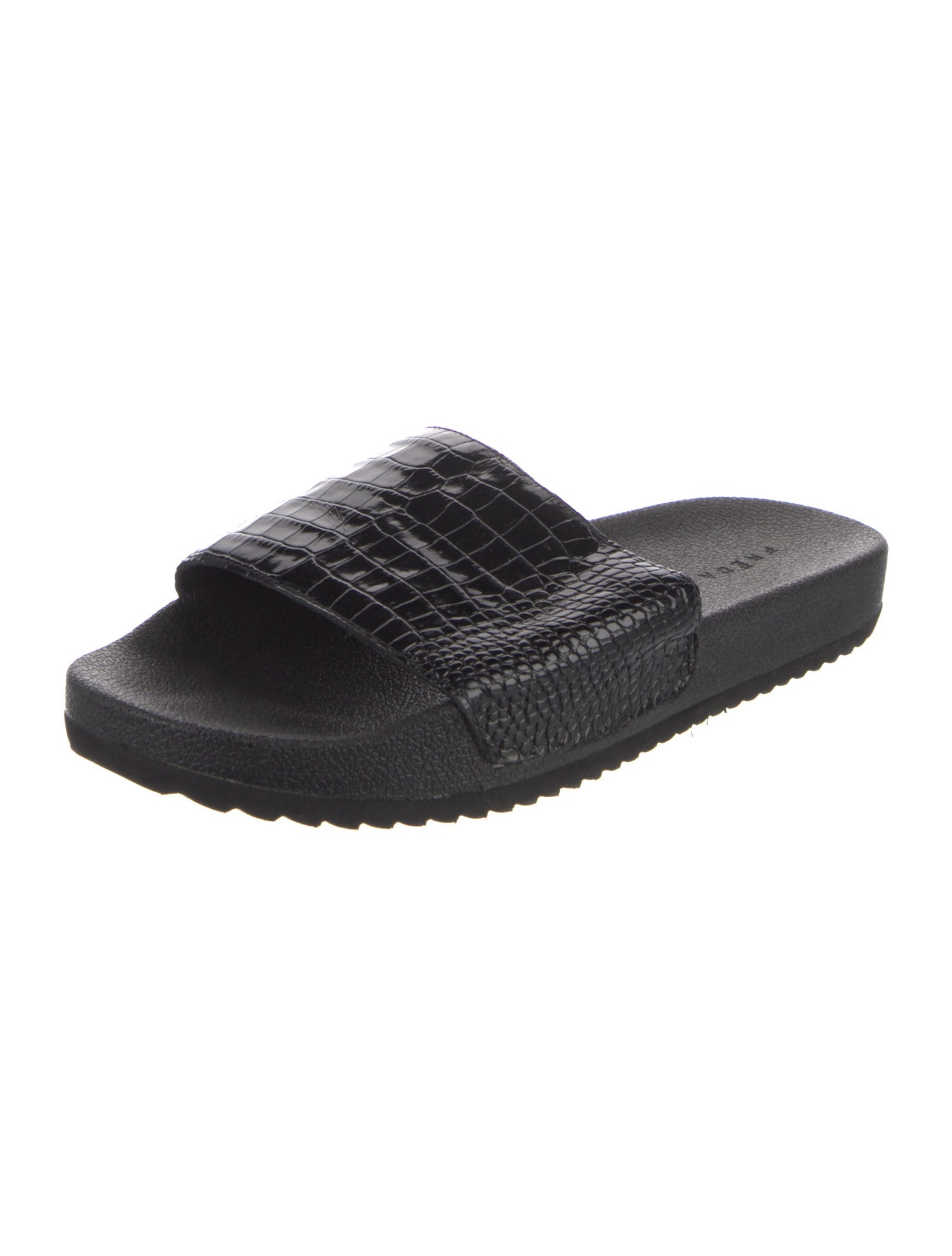 Freda Salvador Embossed Leather Slides