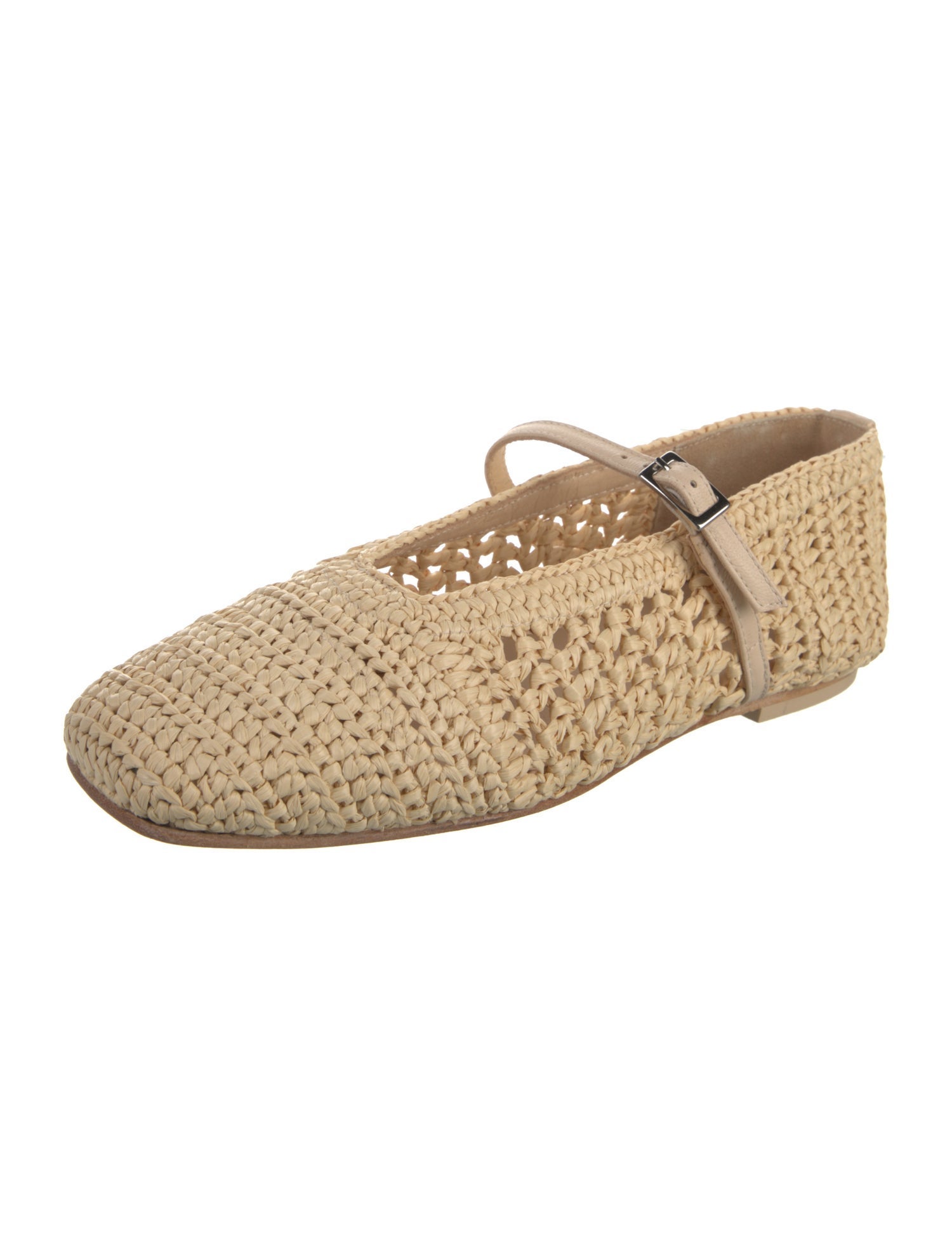 Freda Salvador Raffia Mary Jane Flats