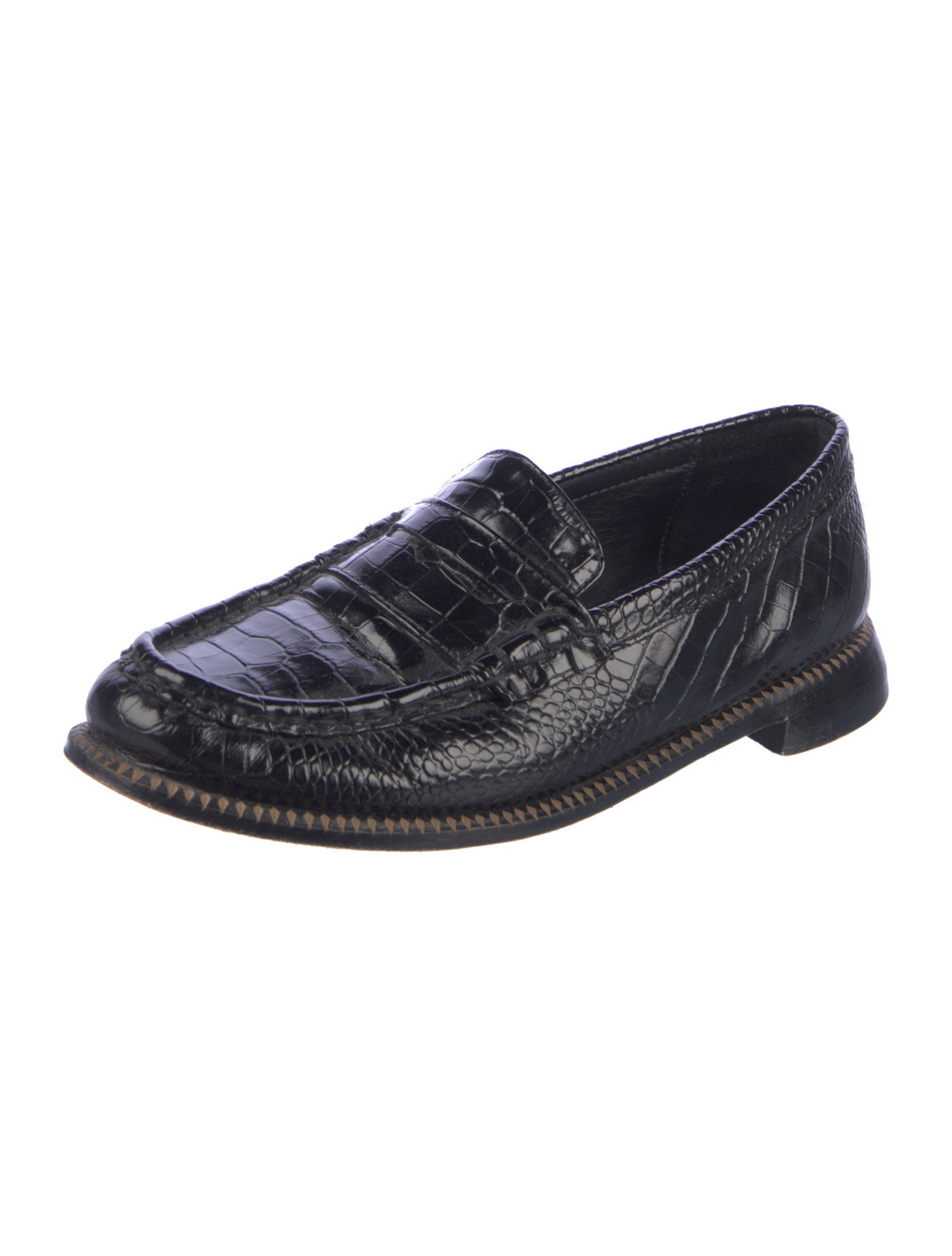 Freda Salvador Embossed Leather Loafers