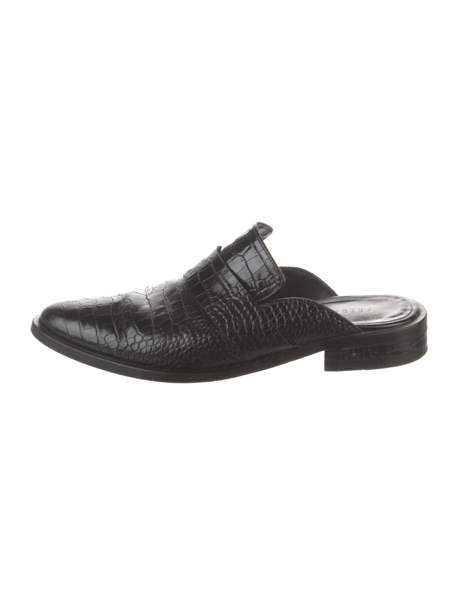 Freda Salvador Embossed Leather Mules
