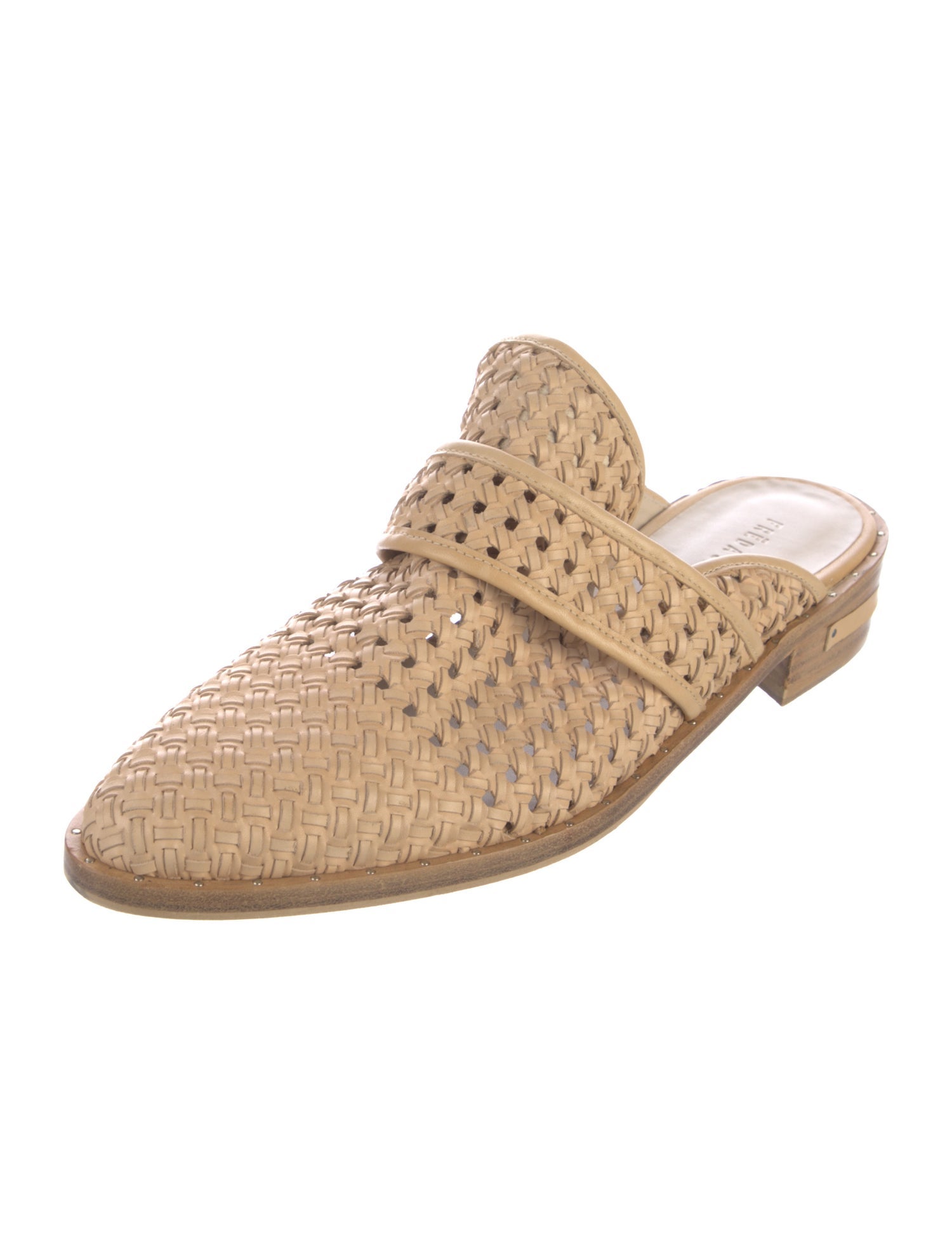 Freda Salvador Leather Studded Accents Mules