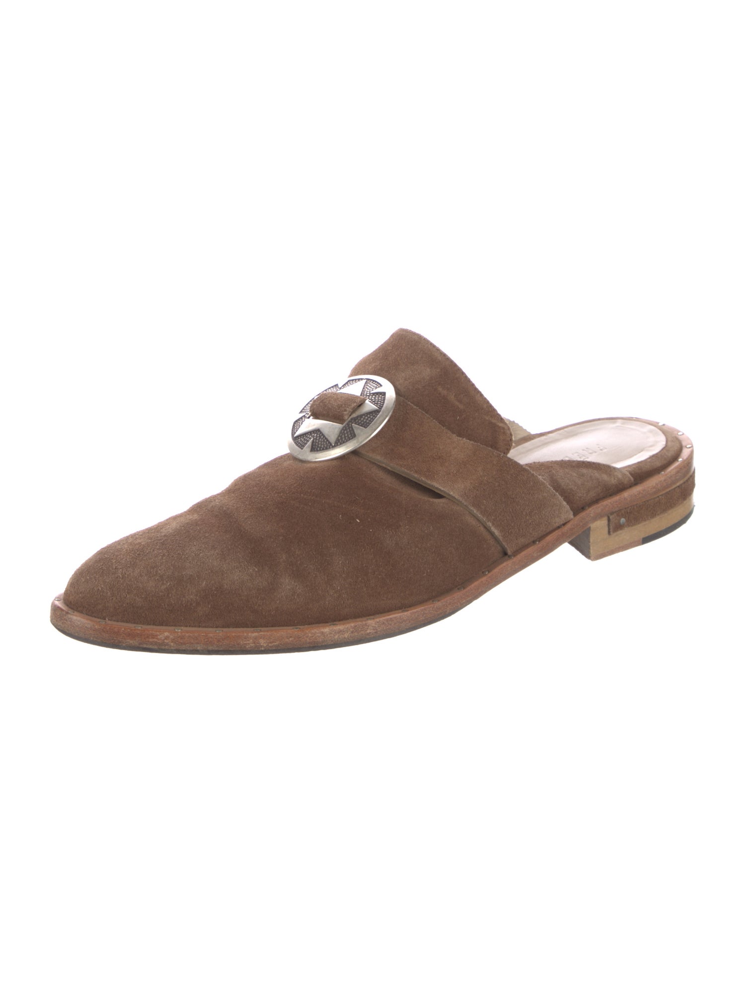 Freda Salvador Suede Studded Accents Mules