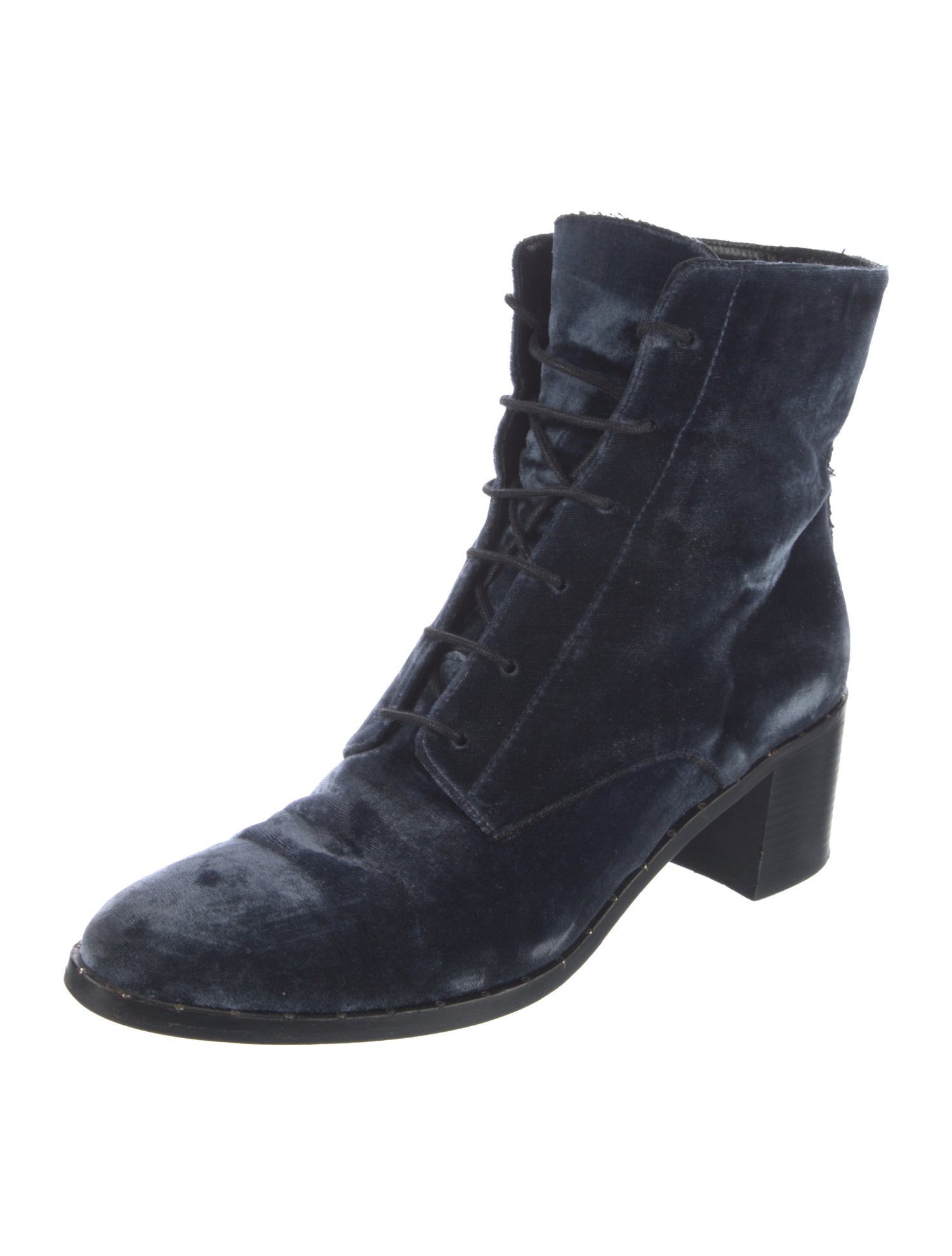 Freda Salvador Velvet Combat Boots
