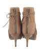Bionda Castana Suede Fringe Trim Accent Lace-Up Boots