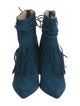 Bionda Castana Suede Fringe Trim Accent Boots