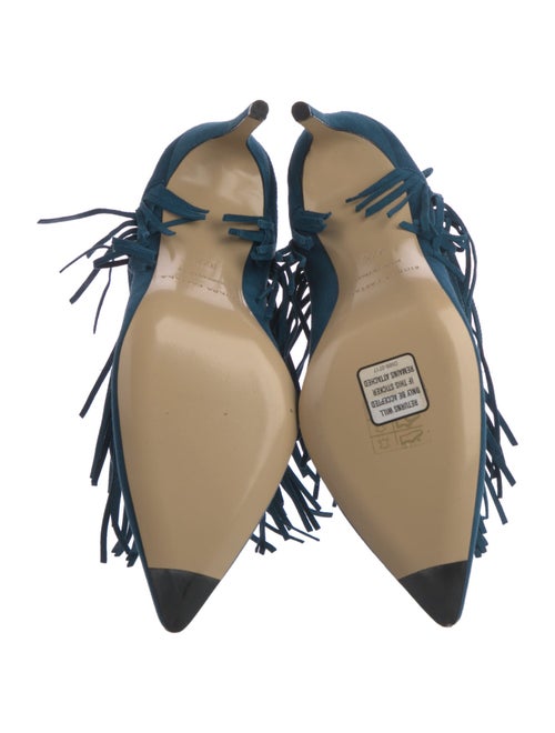 Bionda Castana Suede Fringe Trim Accent Boots