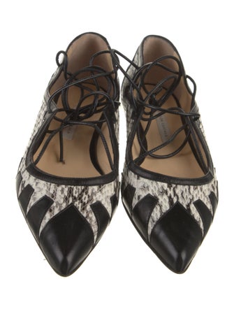 Bionda Castana Snakeskin Floral Print Flats