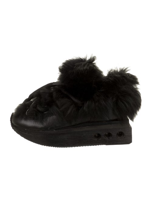 Y-3 Leather Platform Sneakers Black