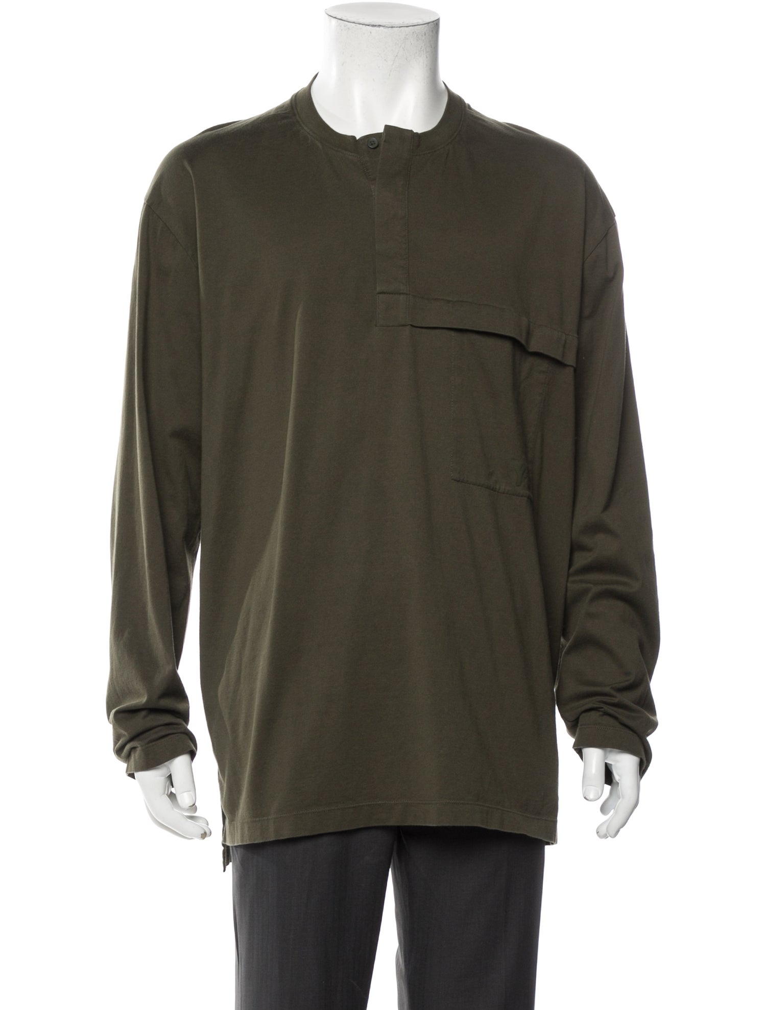 Y-3 Crew Neck Long Sleeve Henley