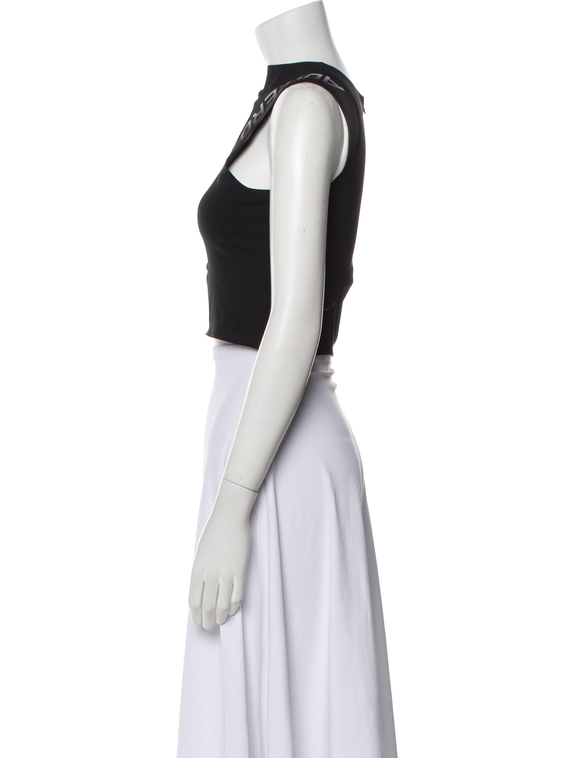 Y-3 Graphic Print Crew Neck Crop Top