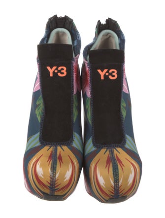Y-3 Mesh Floral Print Boots