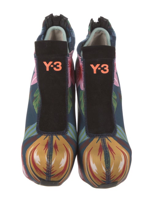 Y-3 Mesh Floral Print Boots