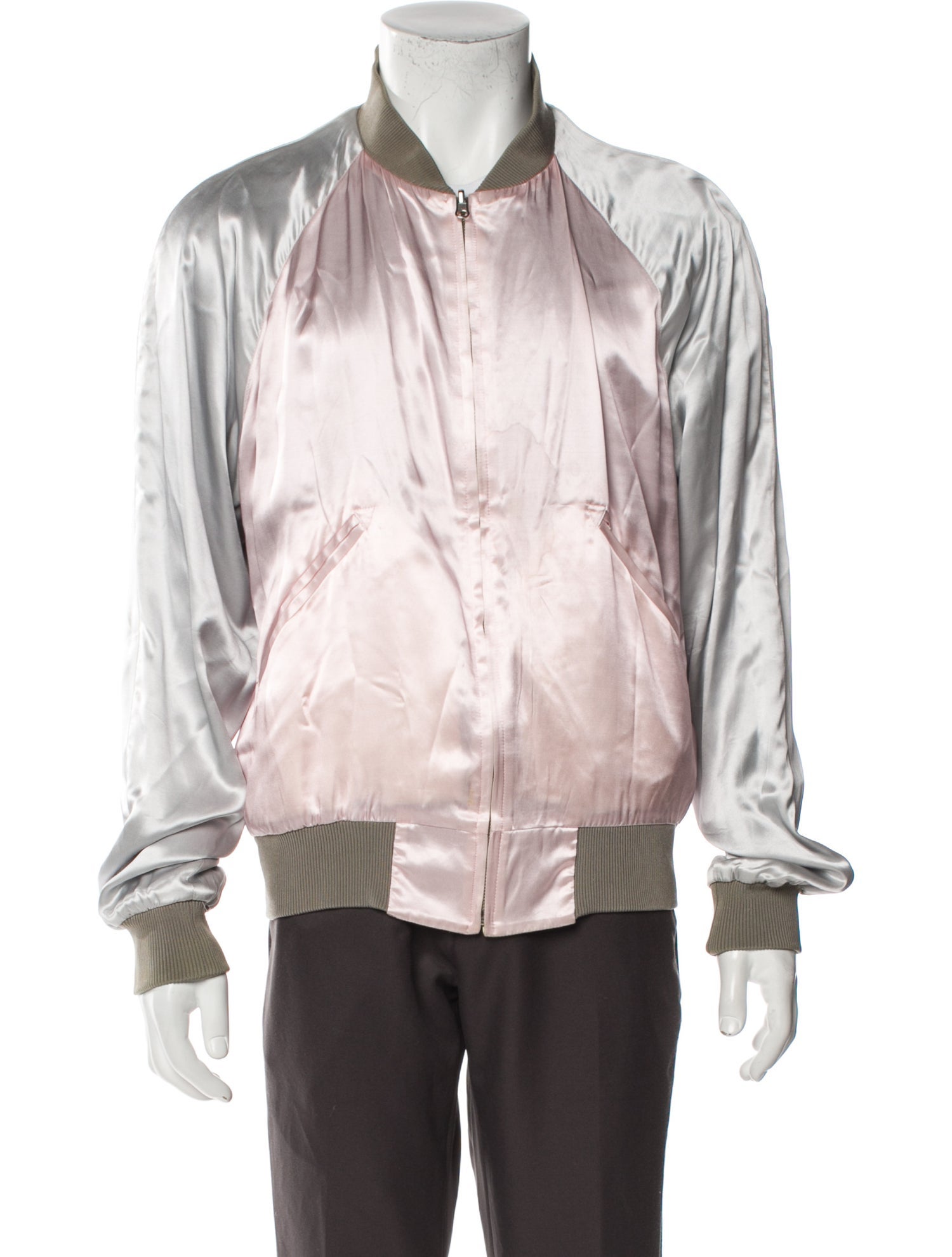 Y-3 Colorblock Pattern Bomber Jacket