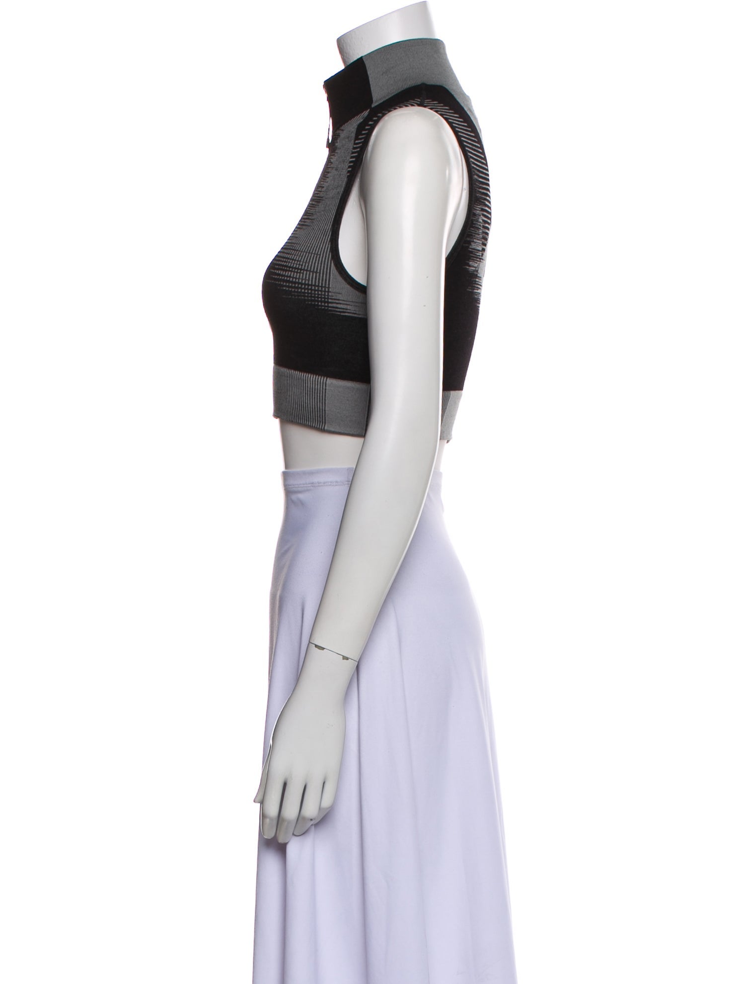 Y-3 Mock Neck Sleeveless Crop Top