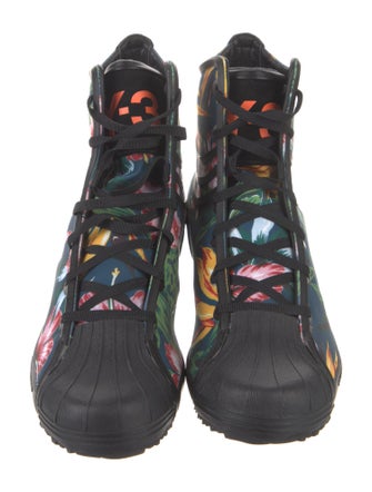 Y-3 Floral Print Wedge Sneakers