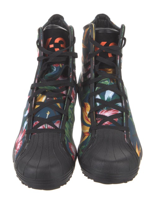Y-3 Floral Print Wedge Sneakers