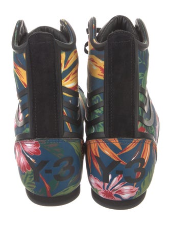 Y-3 Floral Print Wedge Sneakers