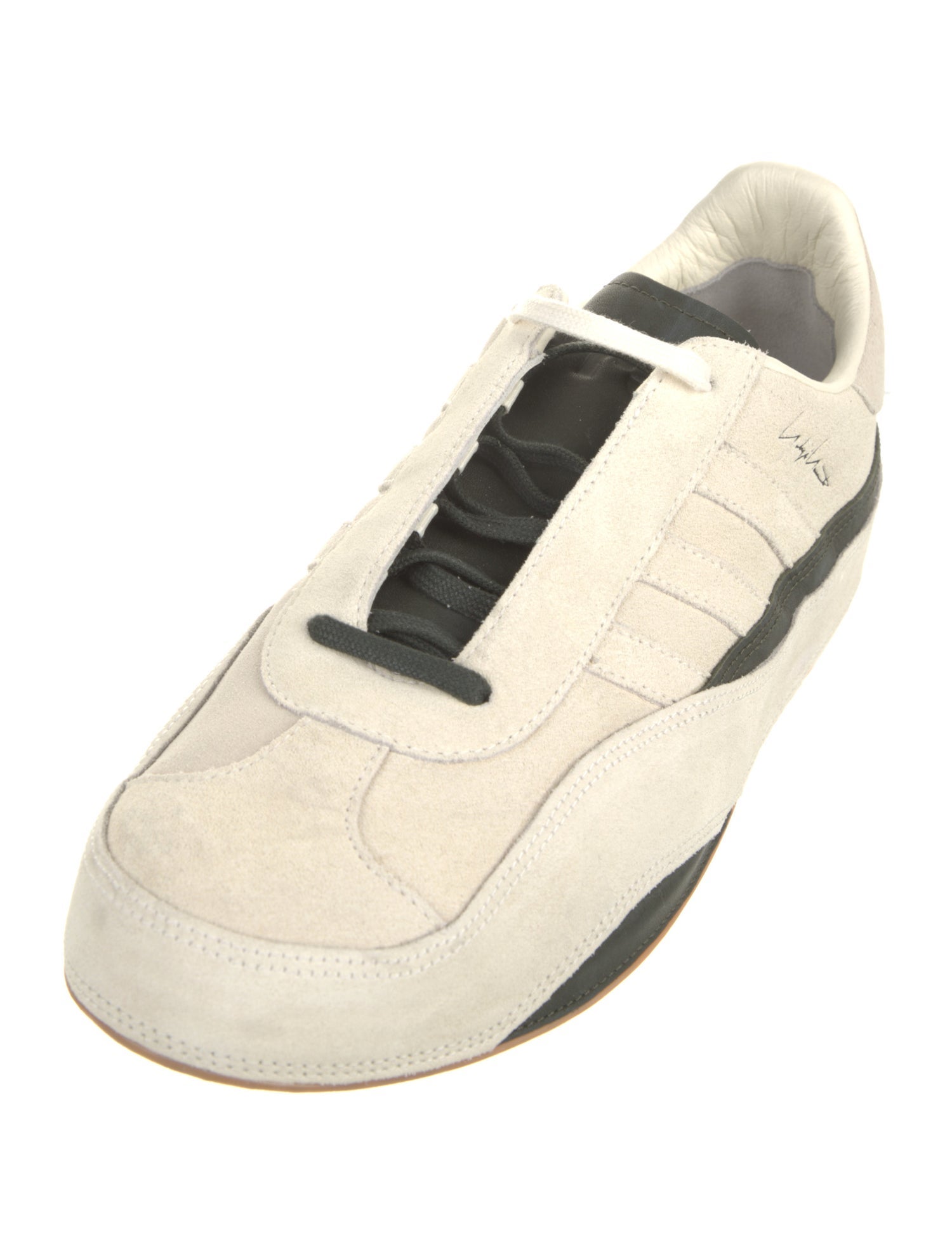 Y-3 Suede Colorblock Pattern Sneakers