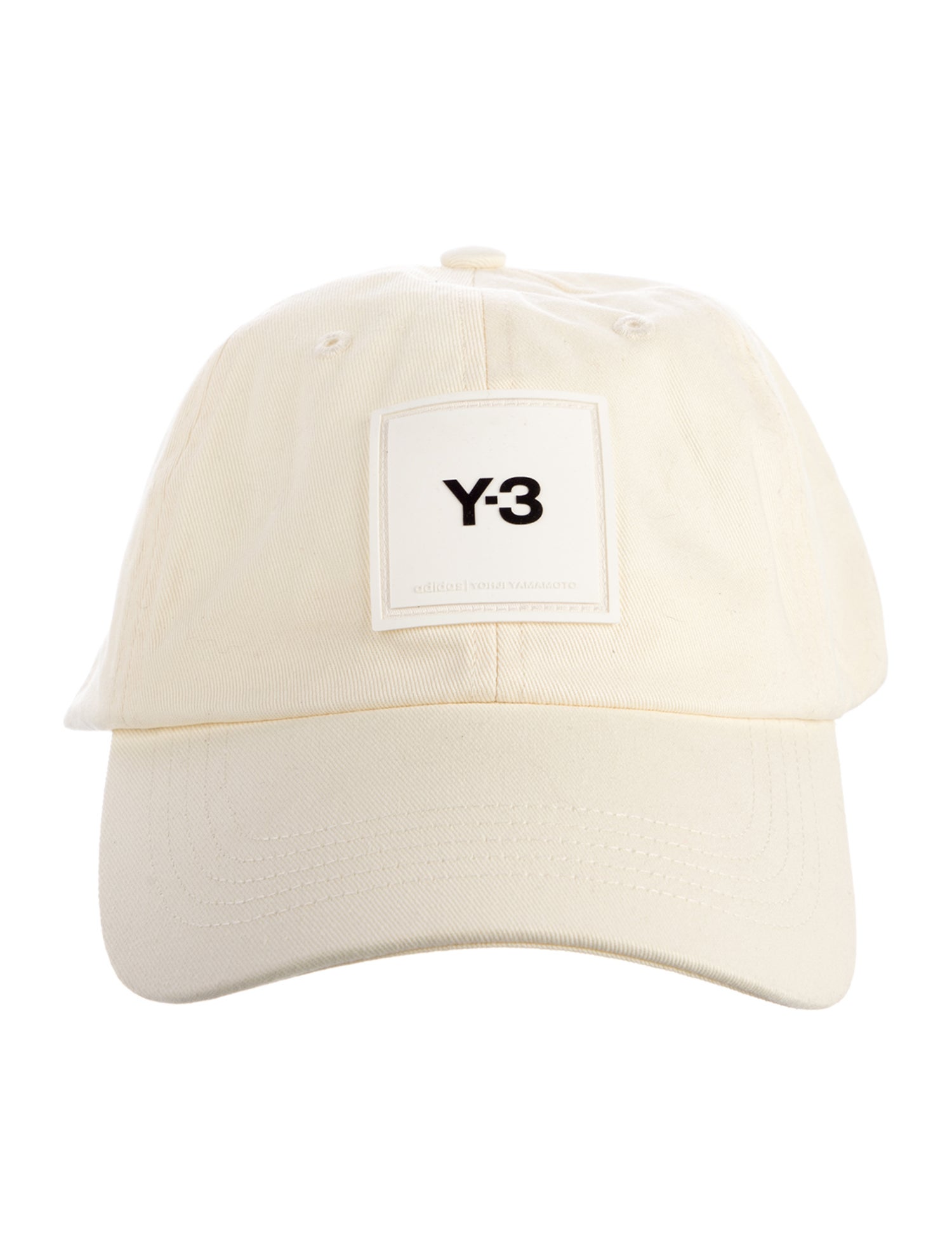 Y-3 white pattern print baseball cap