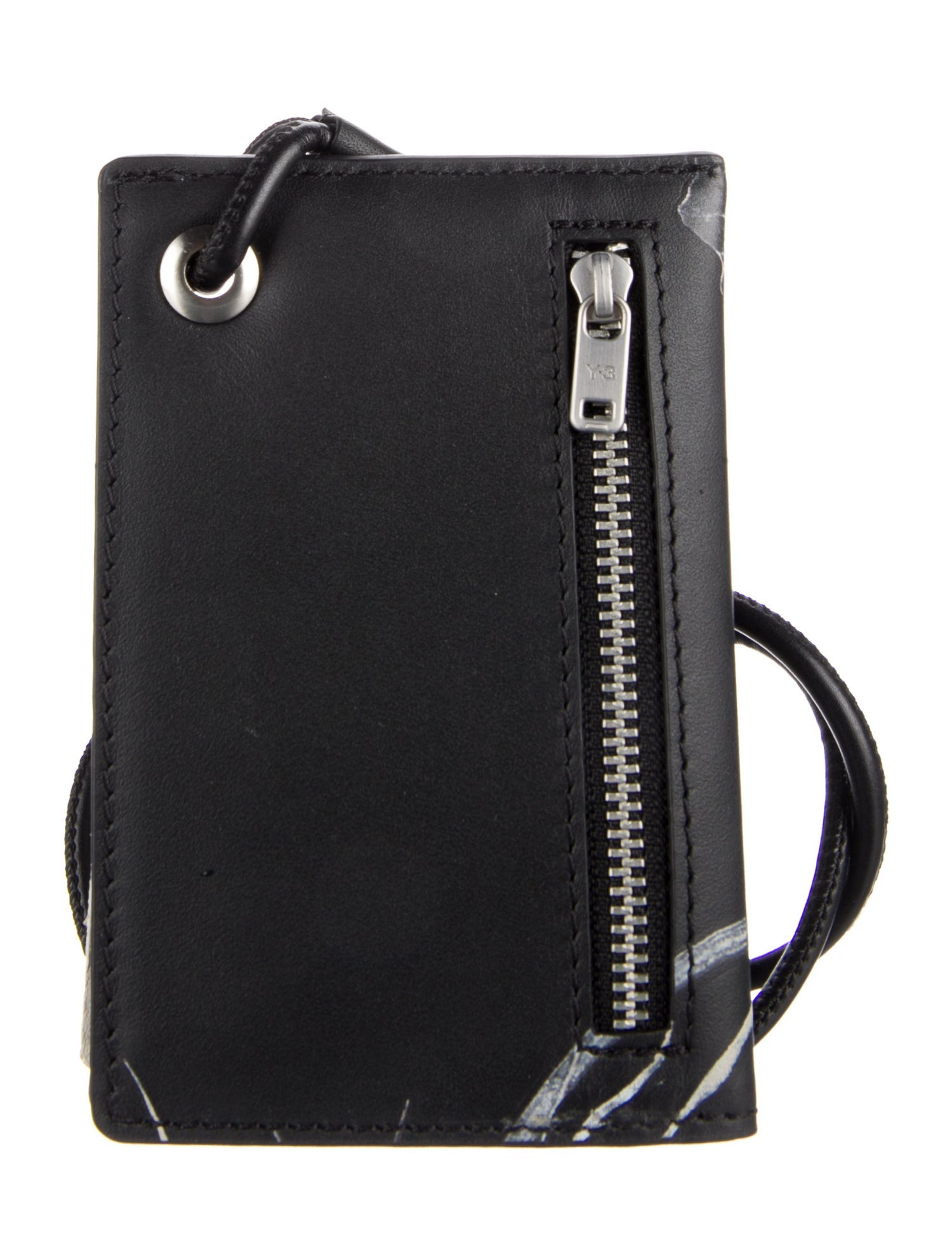 Y-3 Leather Printed Wristlet