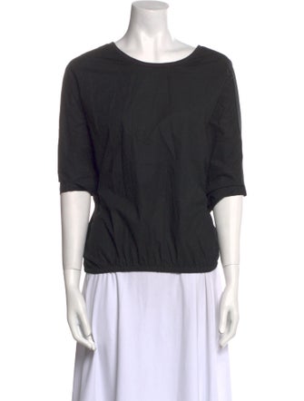 Y-3 Bateau Neckline Three-Quarter Sleeve Top