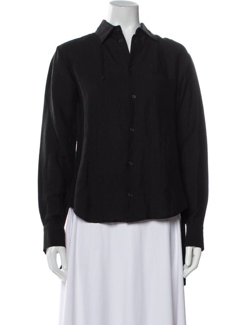 Y-3 Linen Long Sleeve Button-Up Top