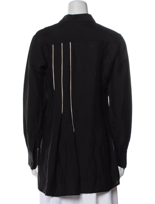 Y-3 Linen Long Sleeve Button-Up Top