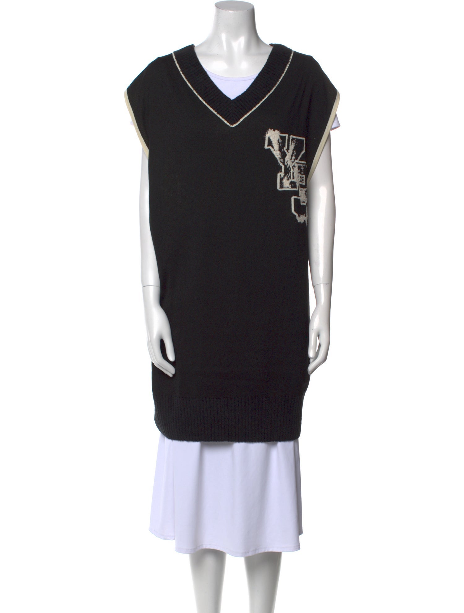 Y-3 Printed V-Neck Sweater