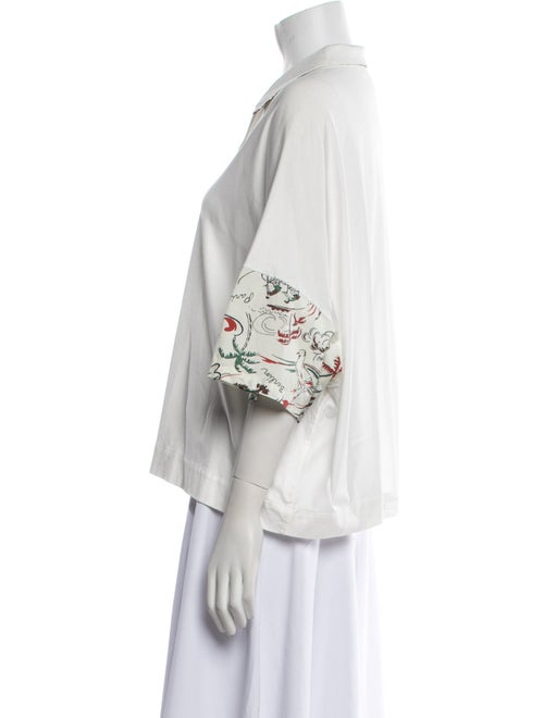 Y-3 Three-Quarter Sleeve Button-Up Top